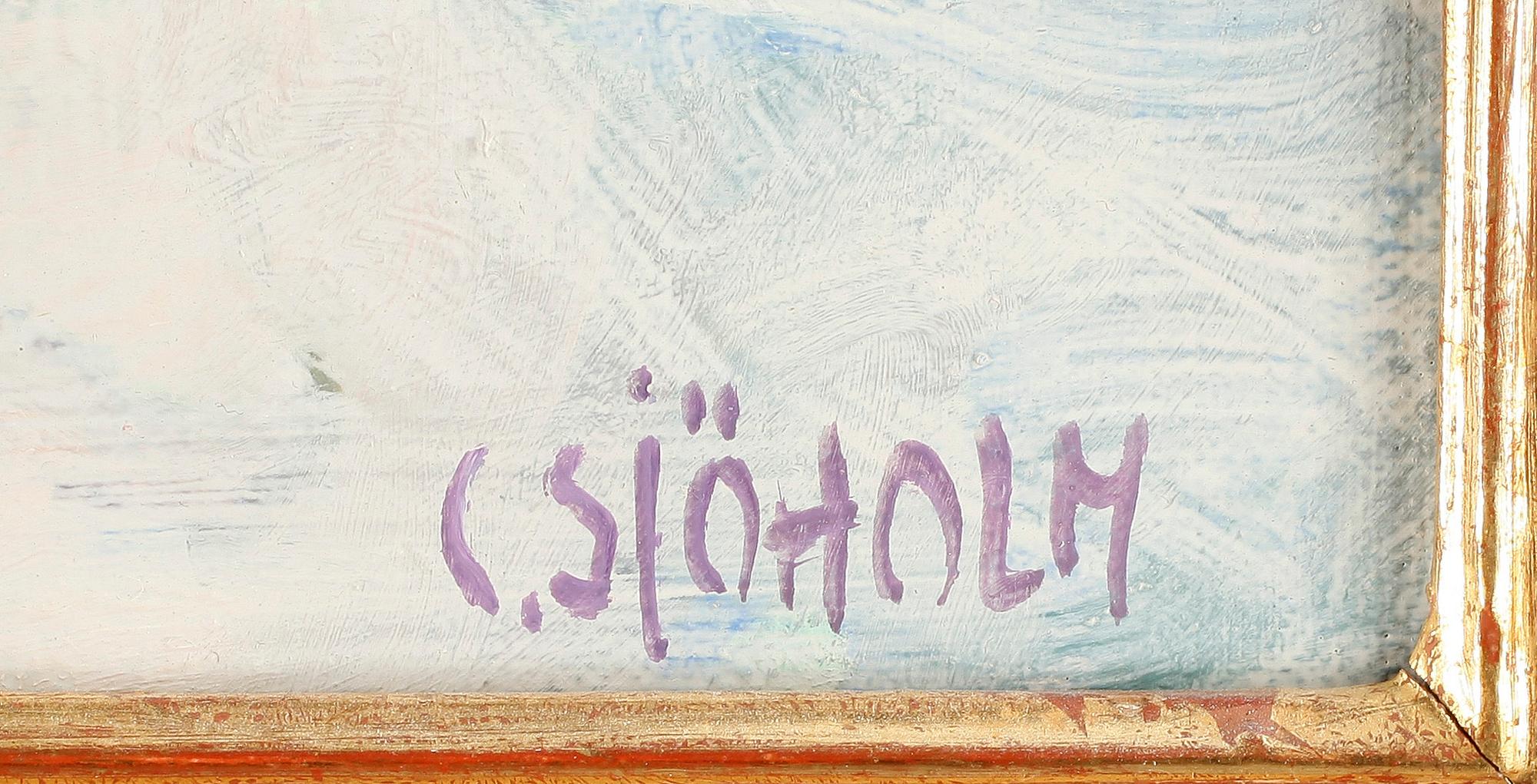 CHARLES SJÖHOLM, olja på duk, signerad.
