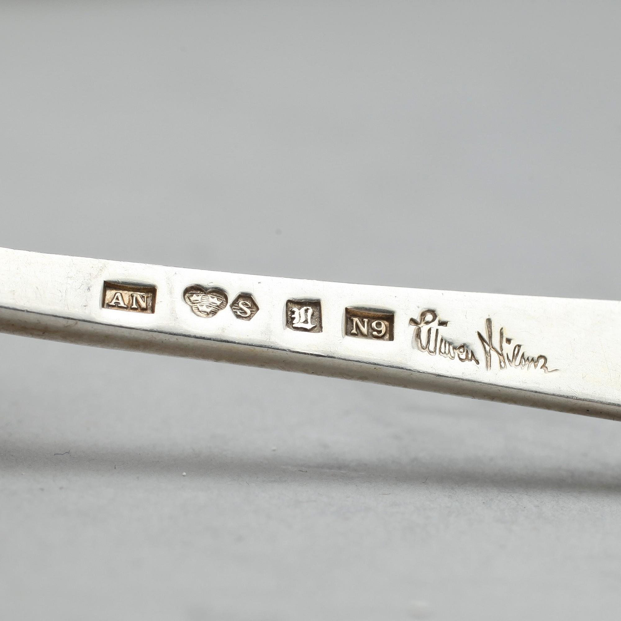 KAFFESKEDAR, 15 st, silver, Wiwen Nilsson, Lund 1960-71.