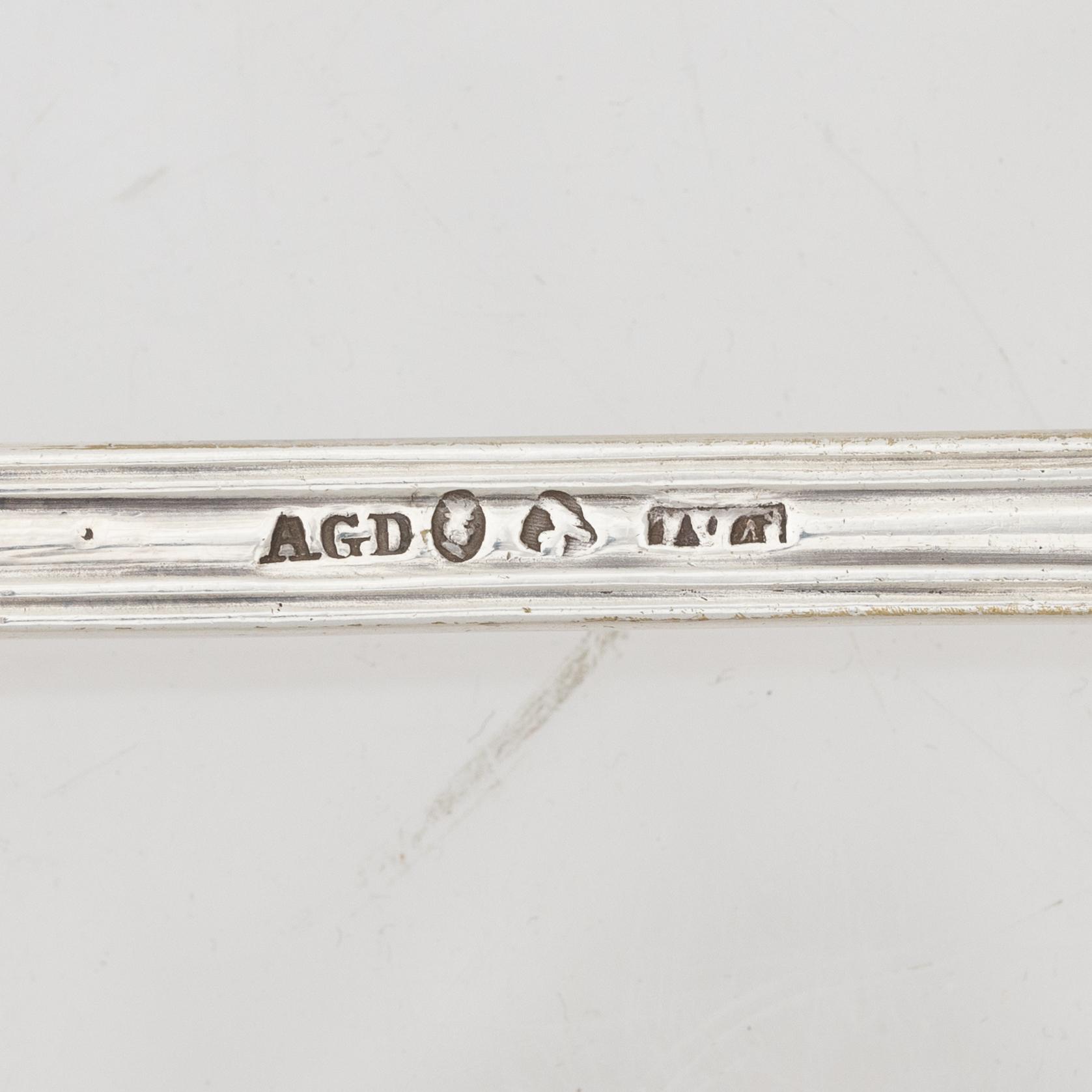 Cutlery, 9 pieces, silver, 19th-20th century.