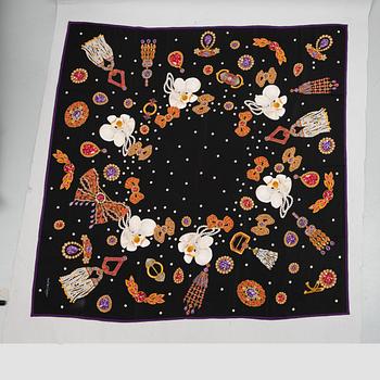 Cartier, scarf, "Broches Orchidées".