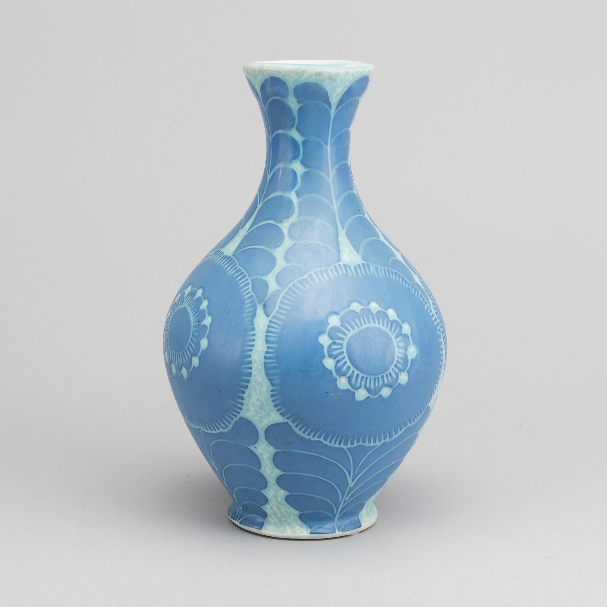 JOSEF EKBERG, vas, stengods, Gustavsberg, 1918.