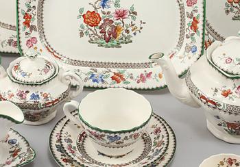 SERVIS, 92 delar, flintgods, "Chinese Rose",Spode, 1900-tal.