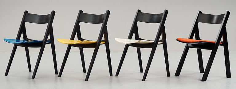 HANS J WEGNER, a set of 6+3+1 "Politiken" chairs for Getama, Denmark.