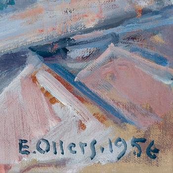 Edvin Ollers, oil on canvas, signe and dated 1956.