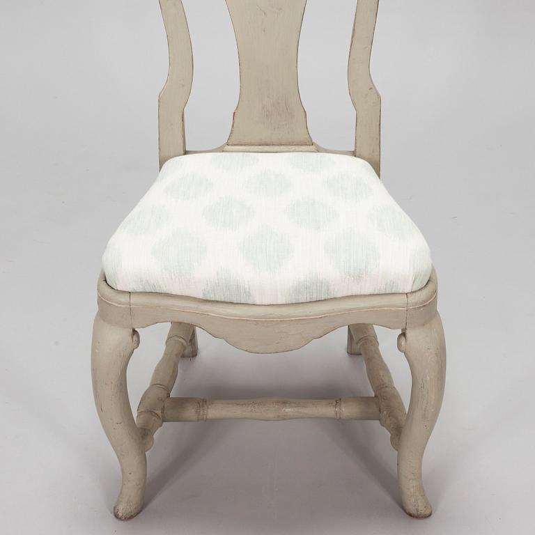 An 18th century rococo chair.