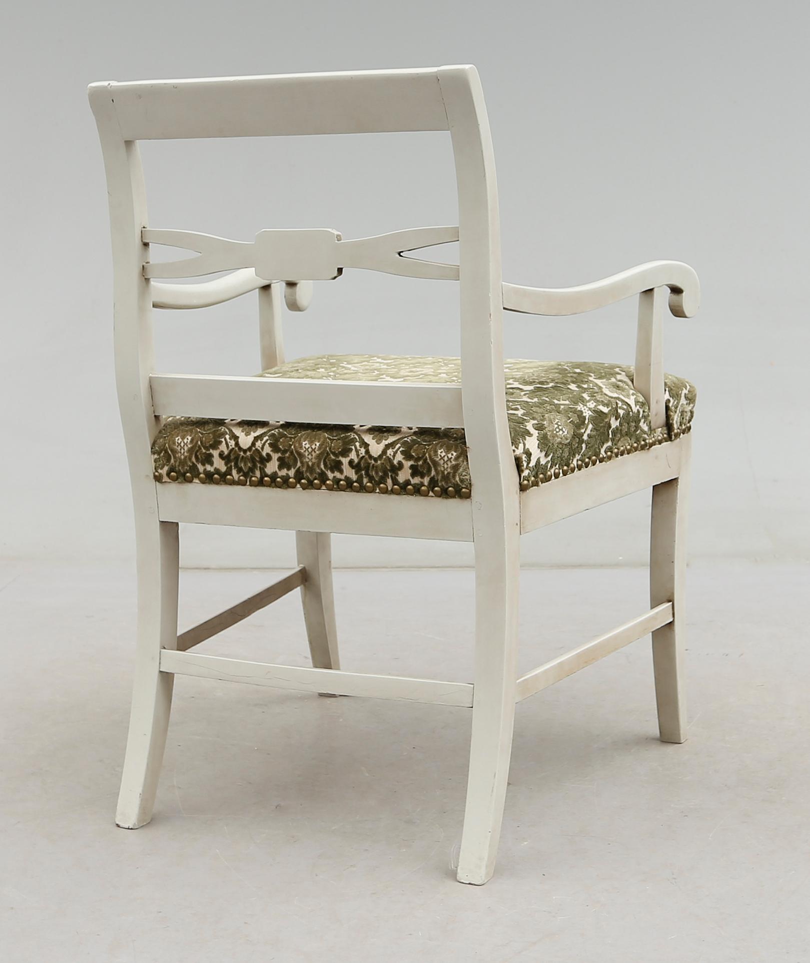 KARMSTOL, biedermeier, 1800-talets mitt.