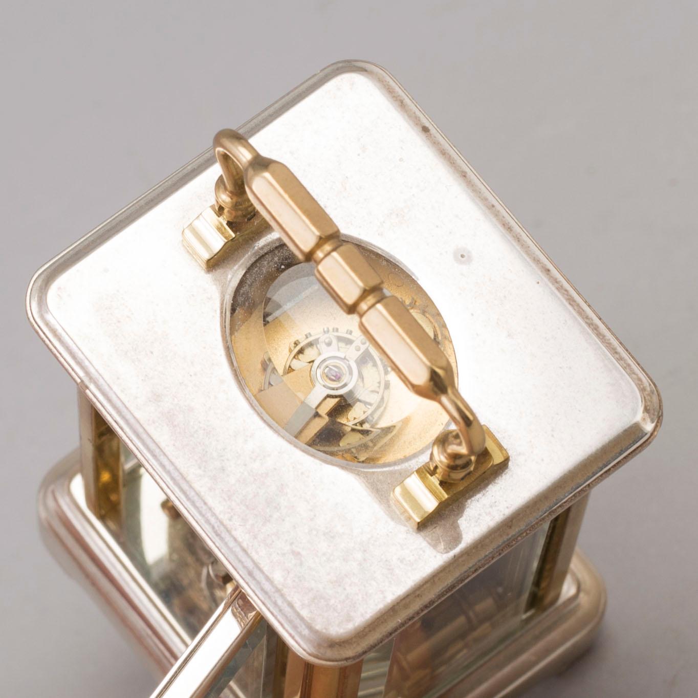 L´EPÉE, Fondée en 1839, travel alarm clock, lever escapement, second half of the 20th century.
