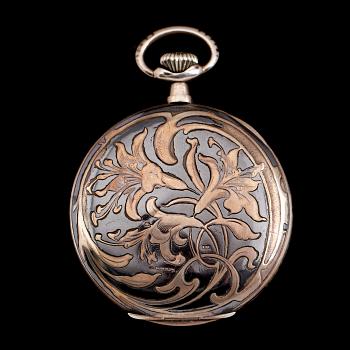 FICKUR, silver, Zenith, omkring år 1900.
