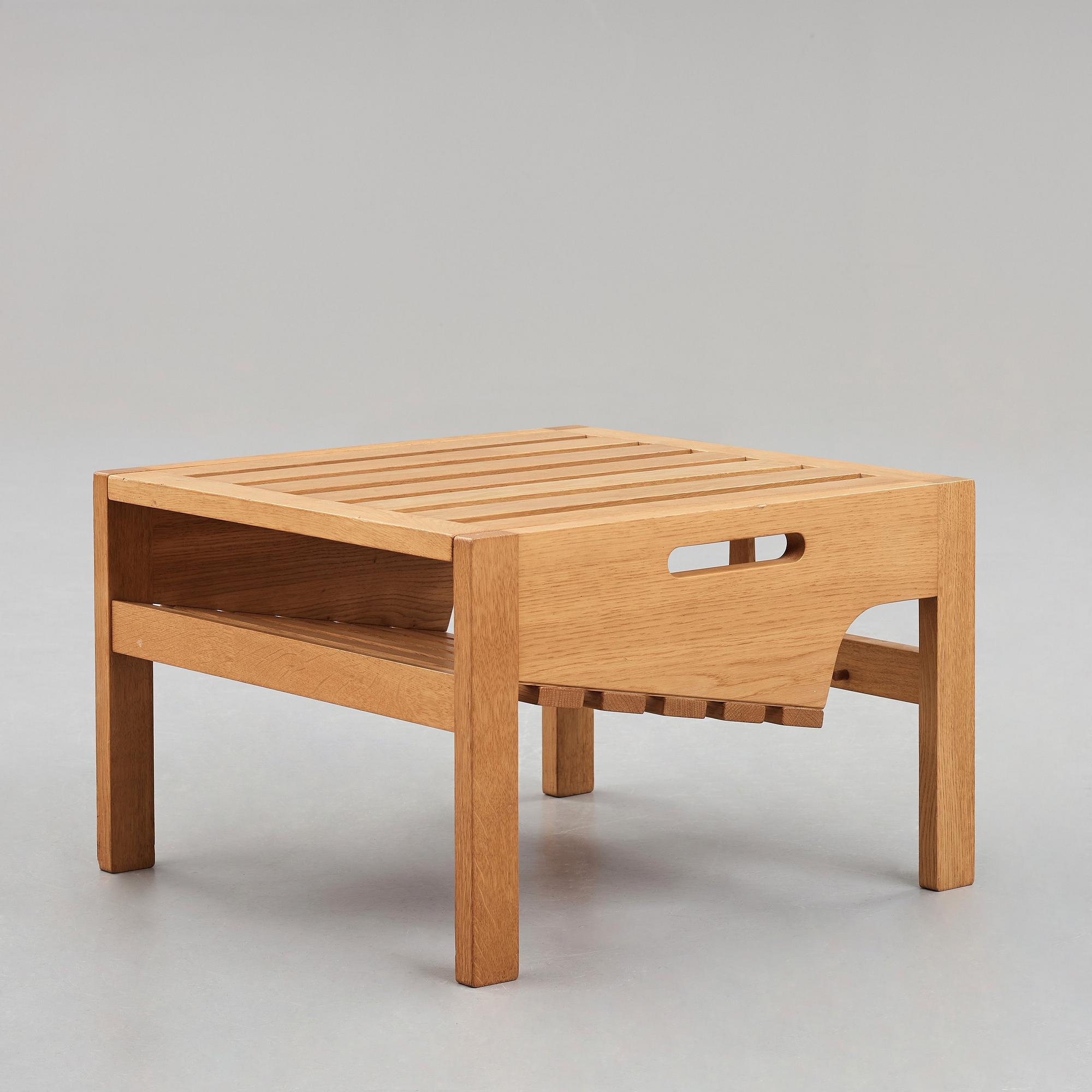 HANS J WEGNER, fällstol/bord, "GE520", Getama, Danmark, 1960-tal.