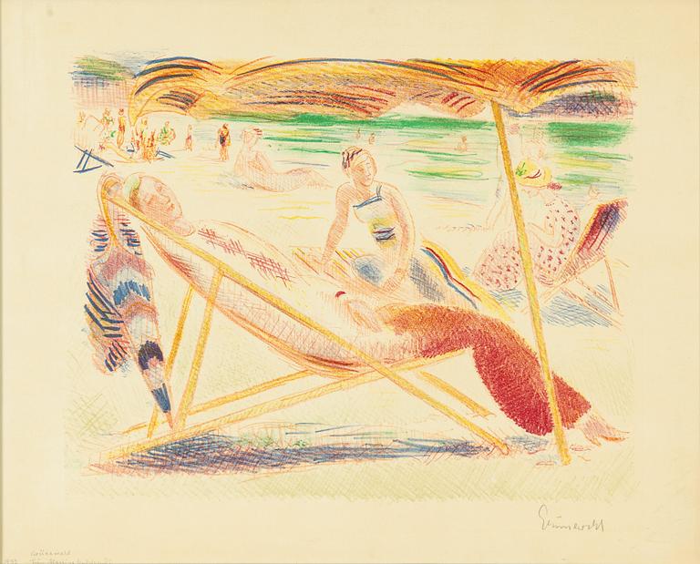 Isaac Grünewald, "På Alassios badstrand".