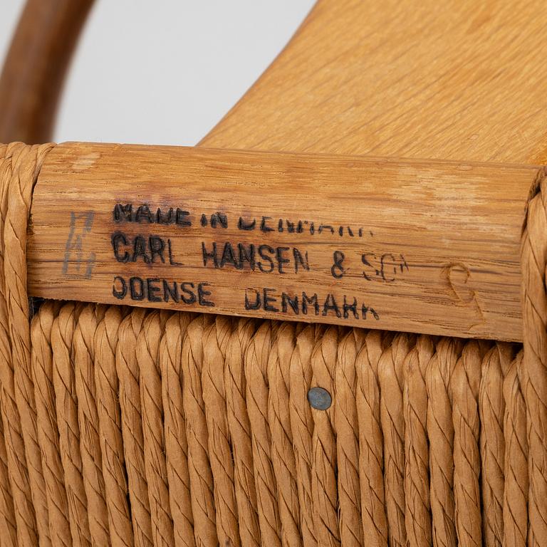 Hans J. Wegner, stolar, 7 st, CH 24, "Y-stolen" Carl Hansen & Son, Danmark.