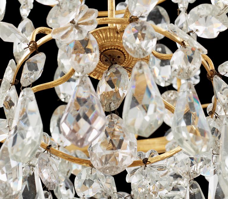 A Gustavian-style 19th/20th Century six-light chandelier.