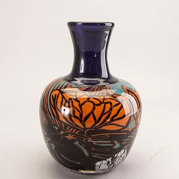 Elna Melusine Jolom, a unique graal glass vase Österlens glashytta.