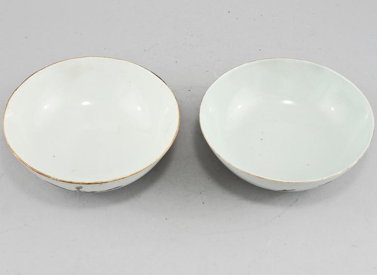 SKÅLAR, 4 st, porslin, Kina, 1900-tal.