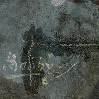 OKÄND KONSTNÄR, olja på duk, troligen sent 1800-tal.