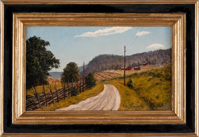 EDVARD ROSENBERG, olja på pannå, sign o dat 1888.