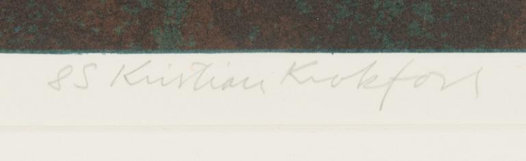 Kristian Krokfors, litografi, signerad och daterad -85, numrerad 52/80.