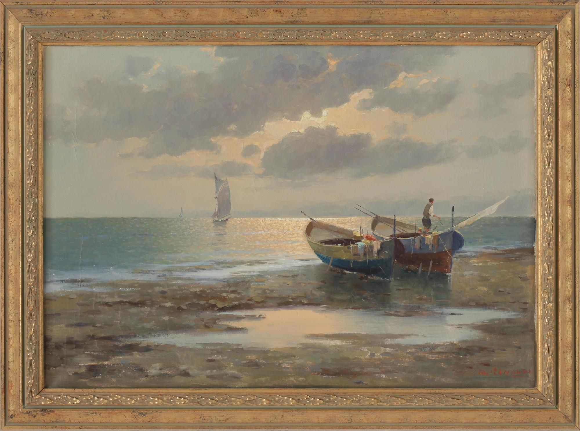 M RINALDI, olja på duk, signerad, 1900-tal.