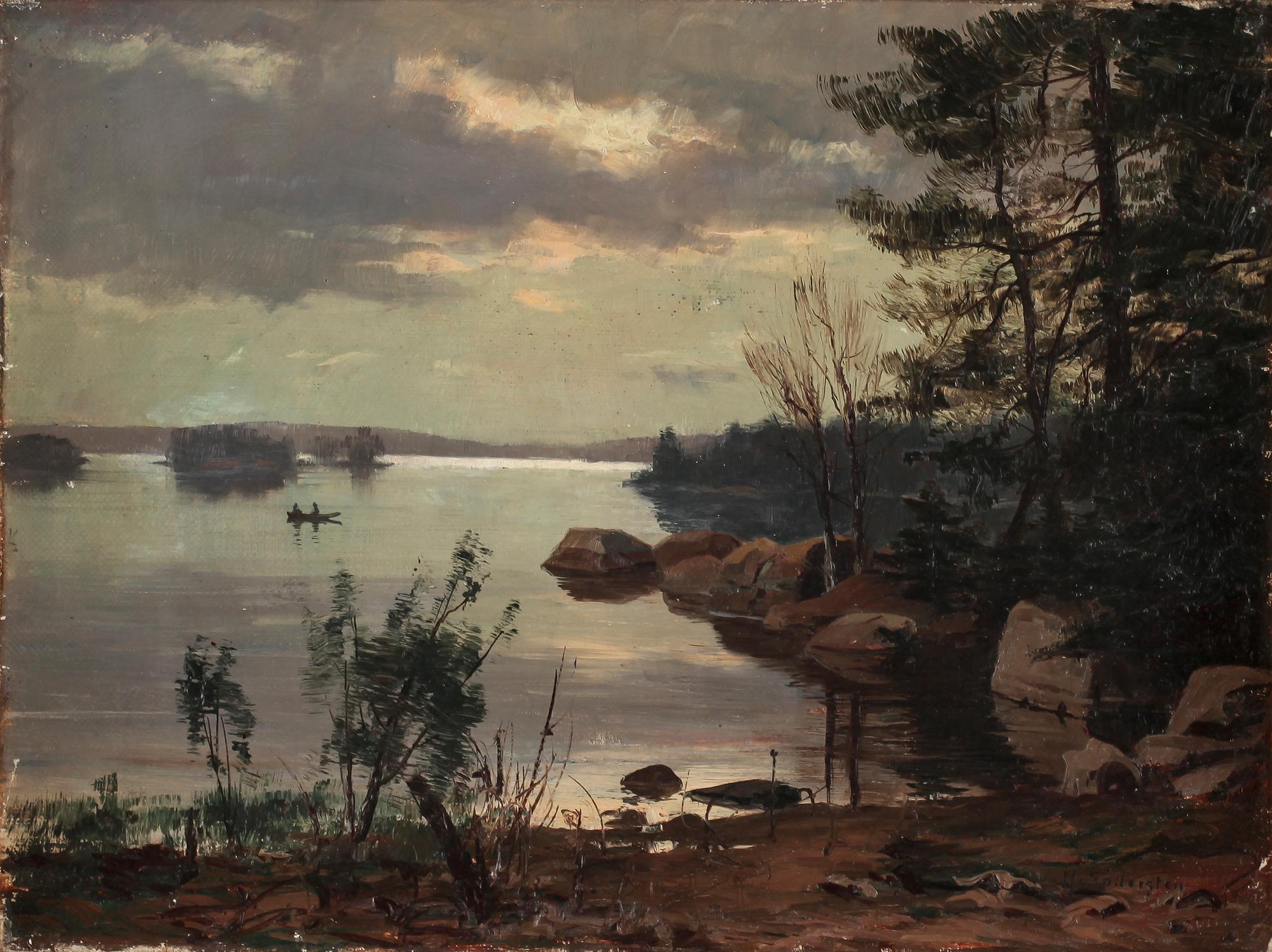 HERMAN SÖDERSTEN, olja på duk, signerad.