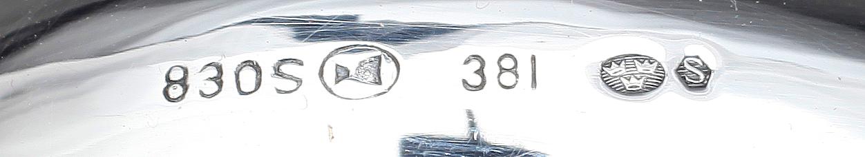 LJUSSTAKAR, 3 par, silver, bl a Ceson, Göteborg 1953.
