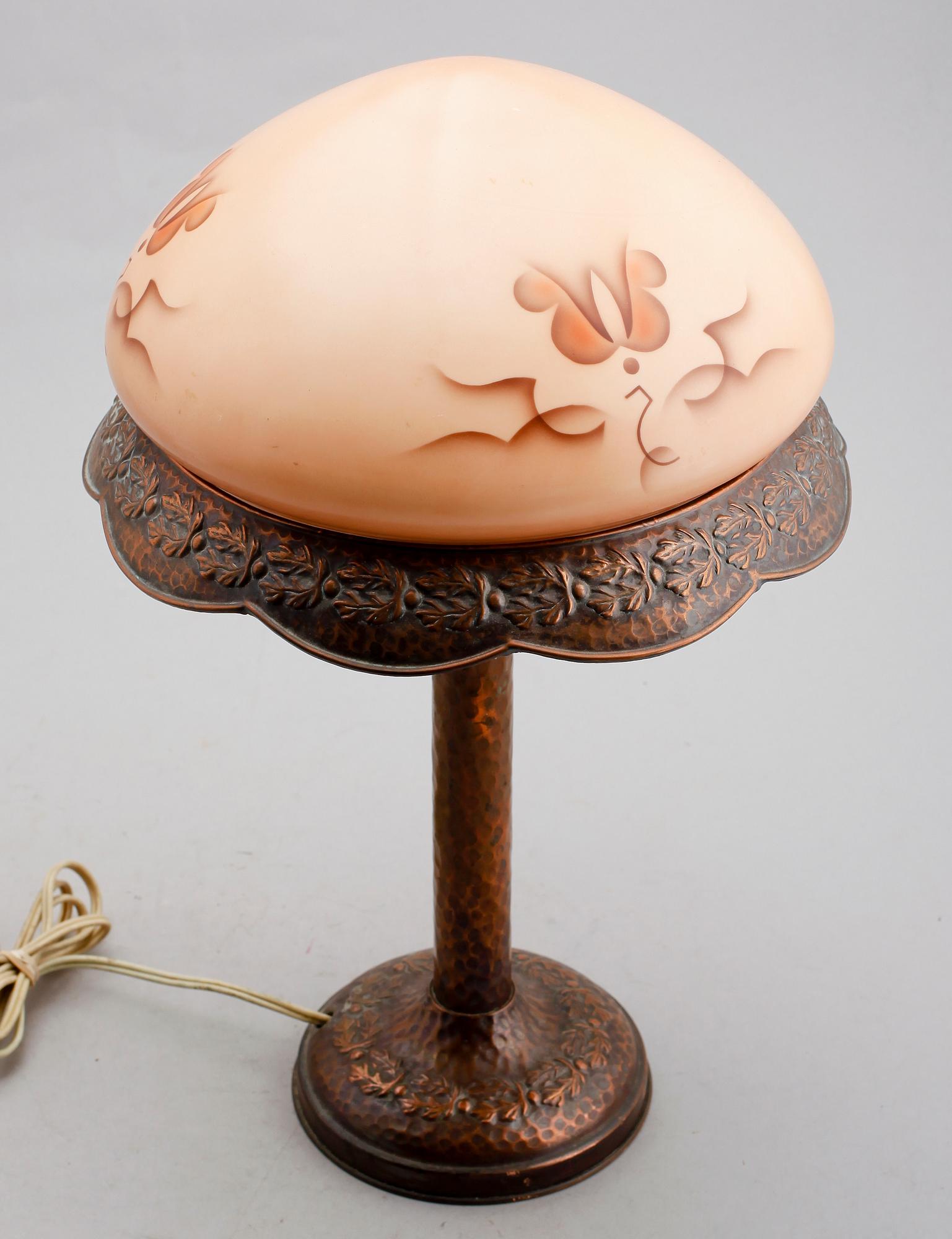 BORDSLAMPA, s k Strindbergslampa, tidigt 1900-tal.