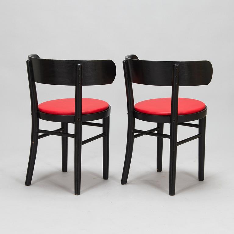 Werner West, a pair of 1930's, W1 'Hugging chairs' manufactured at Wilh. Schaumans Fanerfabrik Ab, Jyväskylä.