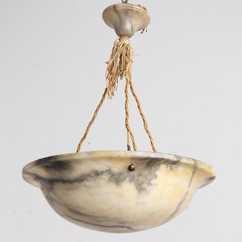 An alabaster ceiling lamp, 1920s.