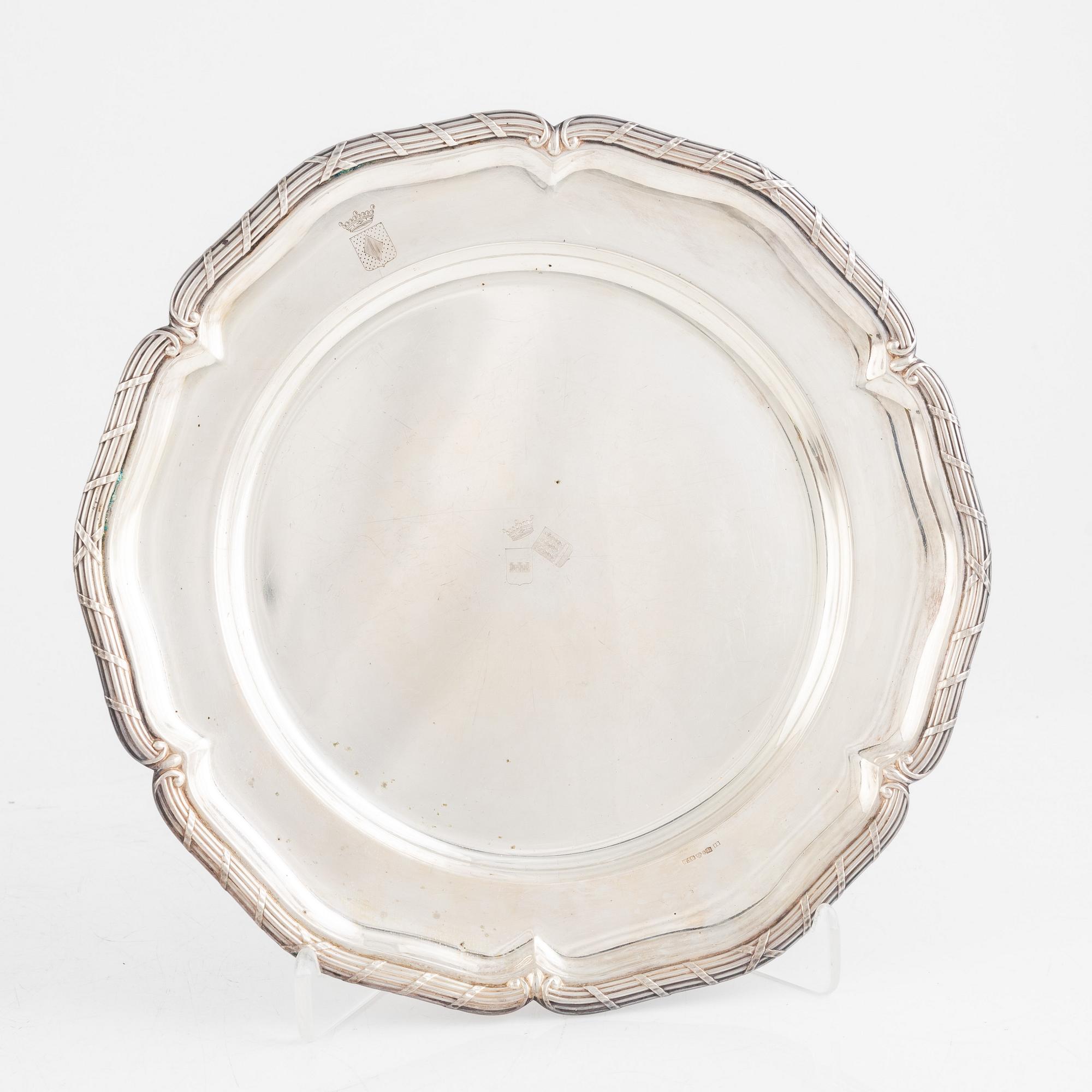 Pair of dishes, silver, GAB, Malmö 1931-32.