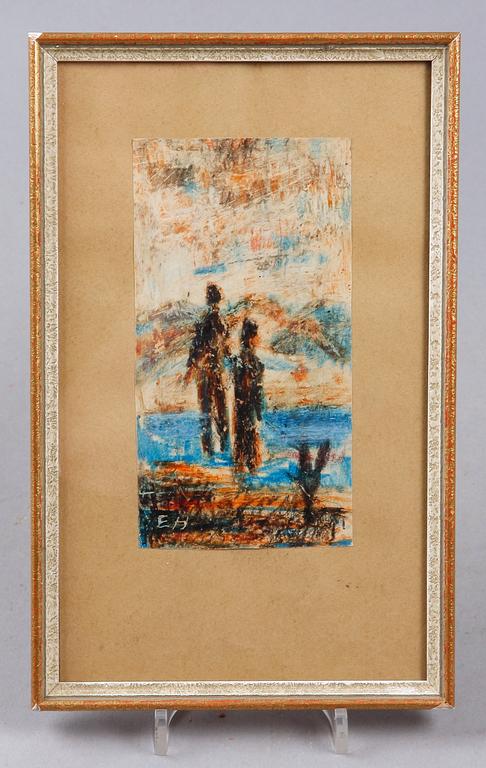 ELLI HEMBERG, krita på papper. Sign.