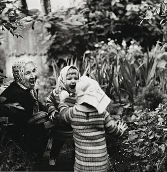 306. Antanas Sutkus, "My Twin Daughters with Aunt Elena, Salakas 1978".