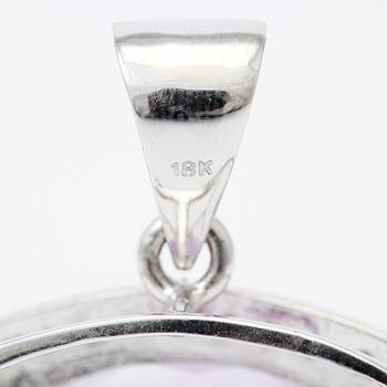 HÄNGE, ametist ca 12,75 ct, briljantslipade diamanter totalt ca 0,80 ct.