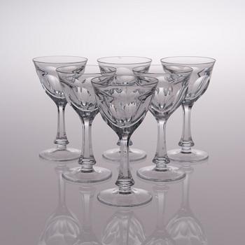 A 23 piece Moser "Lady Hamilton" glassware set from the 1980s and 1990s, Czechoslovakia and  Czech Republic.