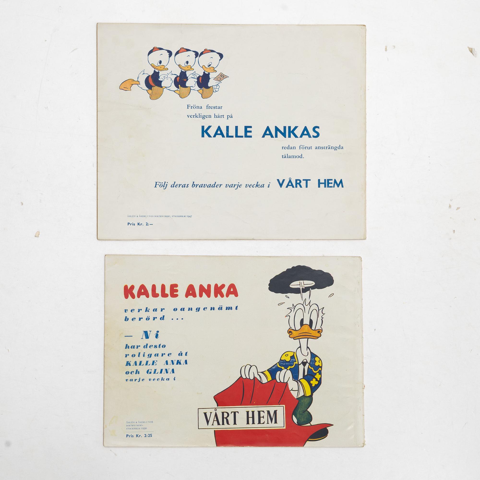 Comic books, 11 items, including “Snow White and the Seven Dwarfs” and “Donald Duck’s Christmas Book”, 1947–1962.