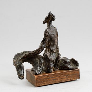 JAN KODET, skulptur, bronserad terrakotta, signerad.