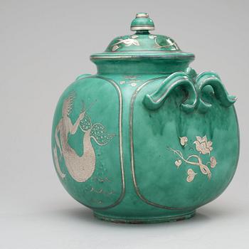 WILHELM KÅGE, urna med lock, "Argenta", Gustavsberg 1932.