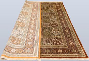 A Gohm silk rug, signed, approx. 307 x 195 cm.