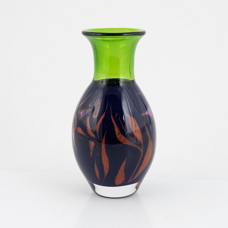 Elna Melusine Jolom, vase, graal, unique, Strömbergshyttan.