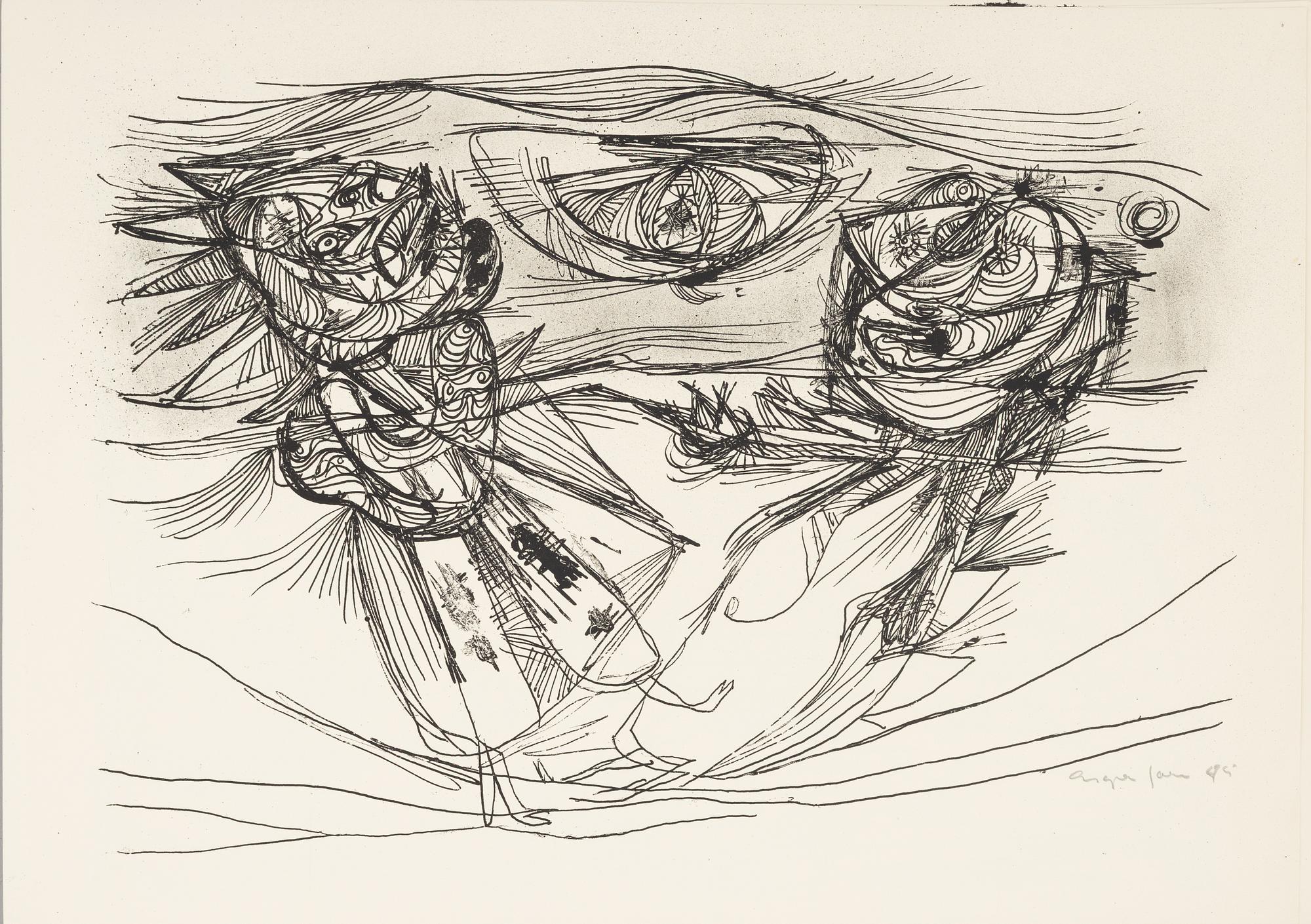 Asger Jorn, Folder with 7 lithographs from: "8 Lithographs".