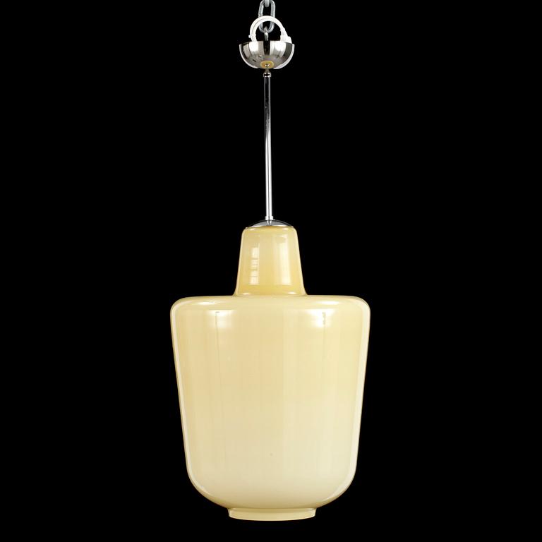 TAKLAMPA, glas, Pukeberg, 1940-tal.