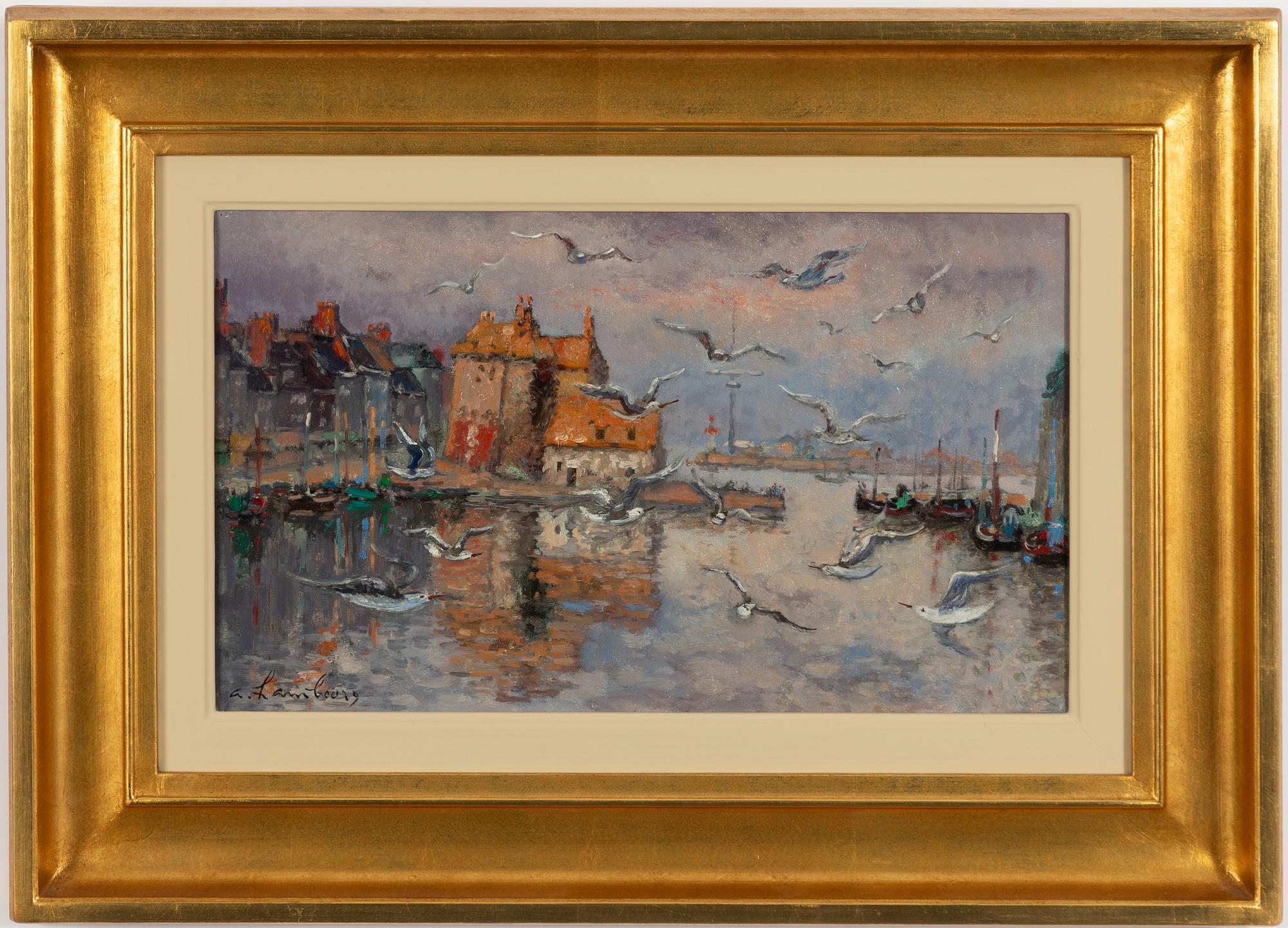 André Hambourg, The Old Basin, likely a motif from Honfleur.