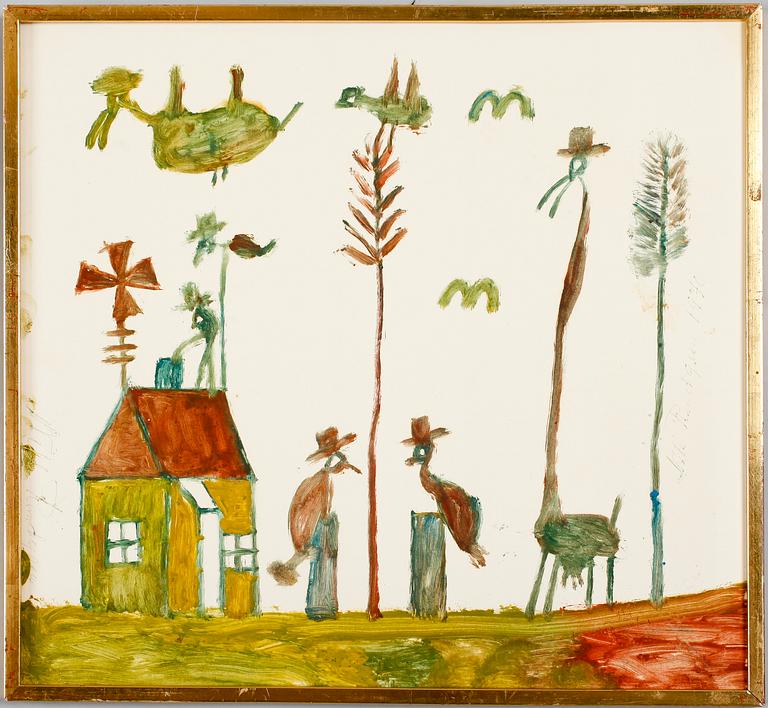 NILS BJÖRNJÄGAREN RUNDGREN, gouache, signerad och daterad 1970.