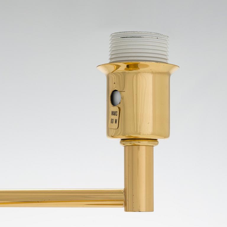 A Swedish late 20th-century brass table lamp.