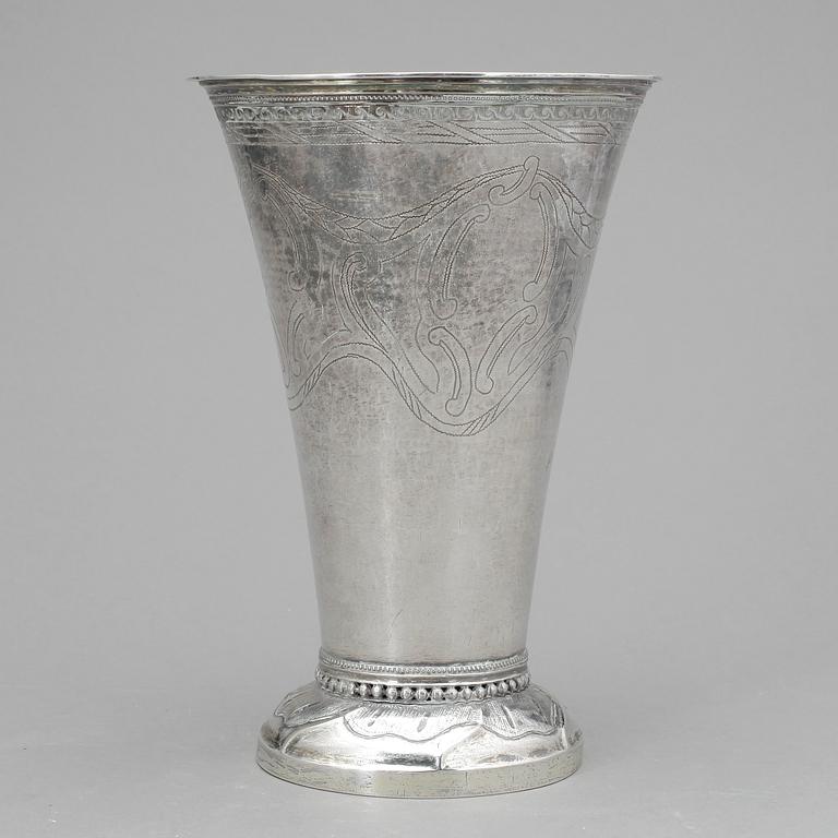 BÄGARE, silver, Erik Ernander, Uppsala, 1796. Vikt ca 430g.