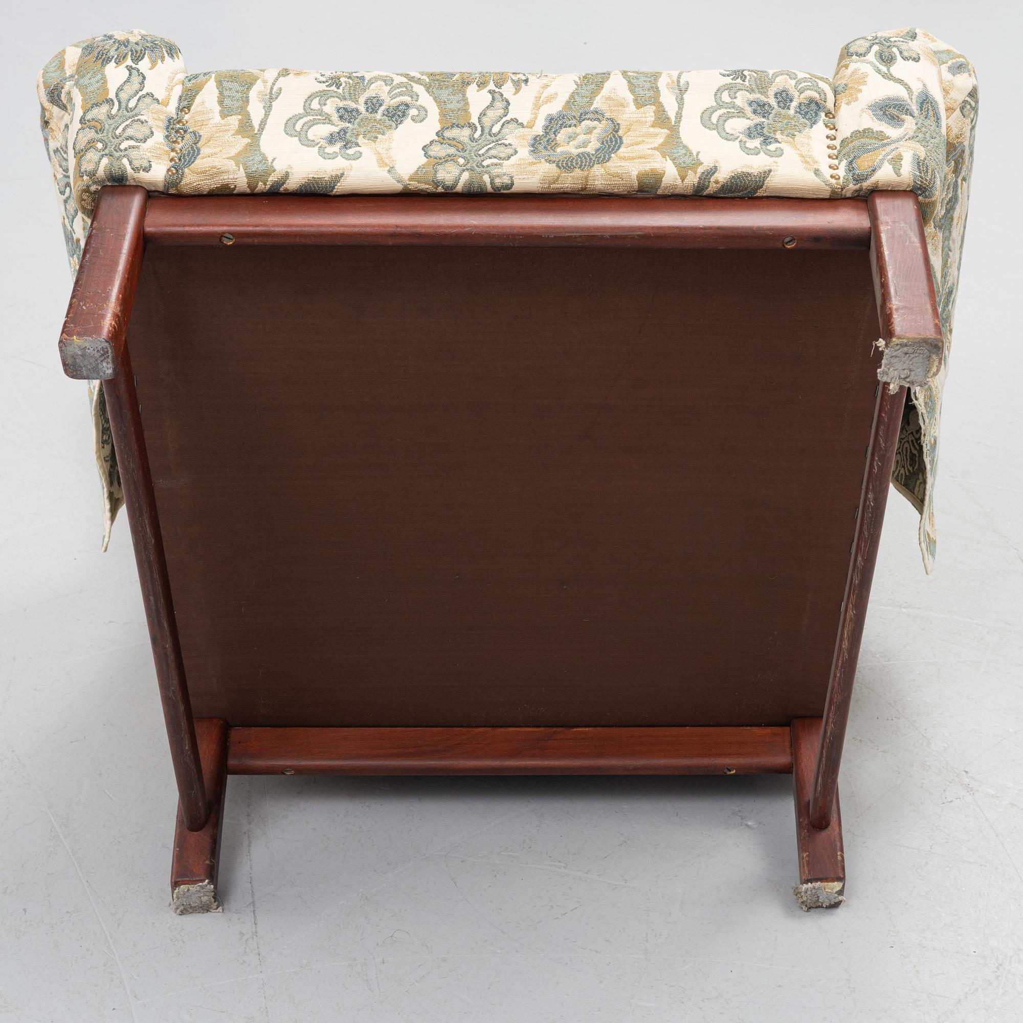 Ragnar Helsén, fåtölj, "Oxford", modell 3543, Firma Svenskt Tenn.