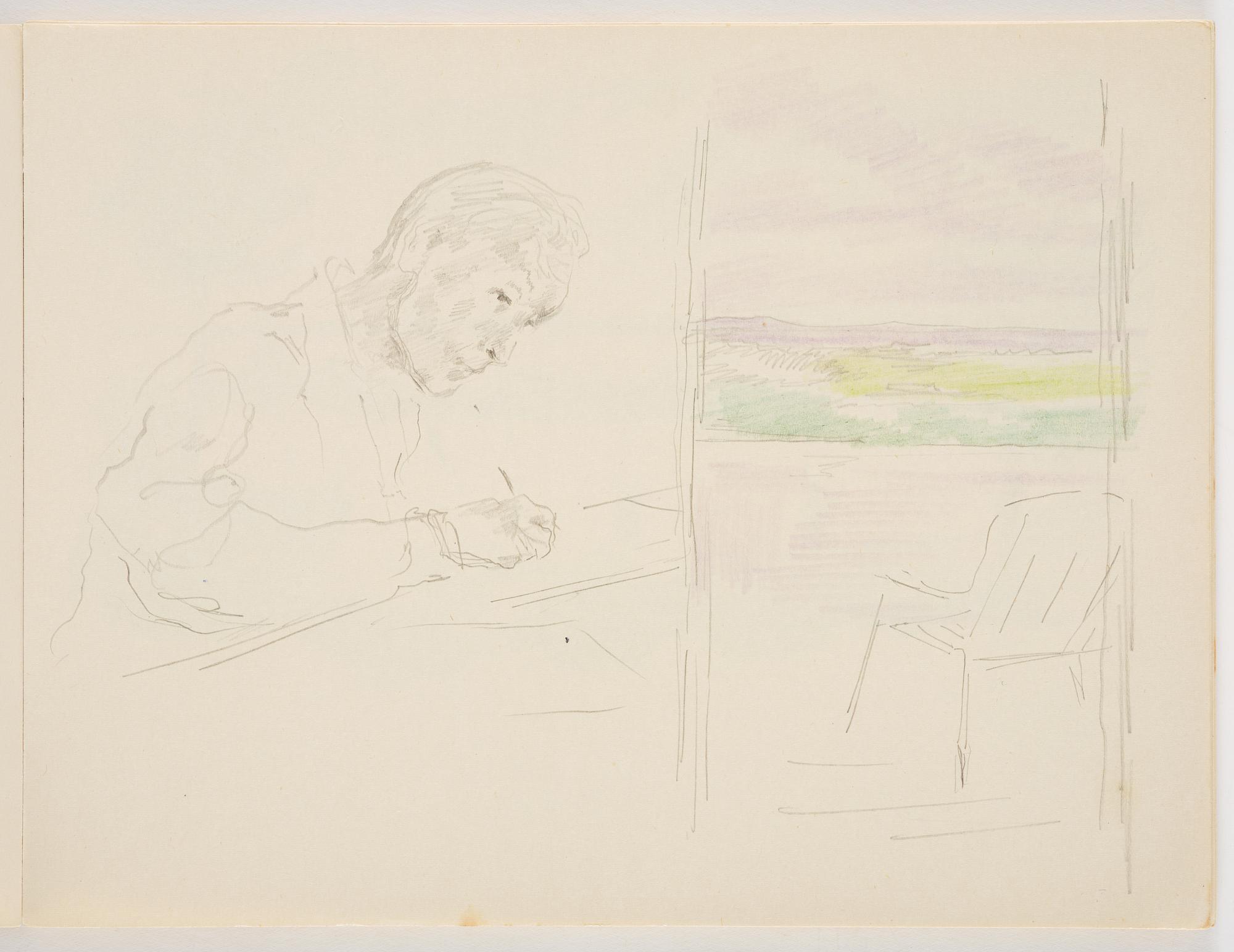 Lotte Laserstein, Skissblock med 22 teckningar varav 7 signerade.