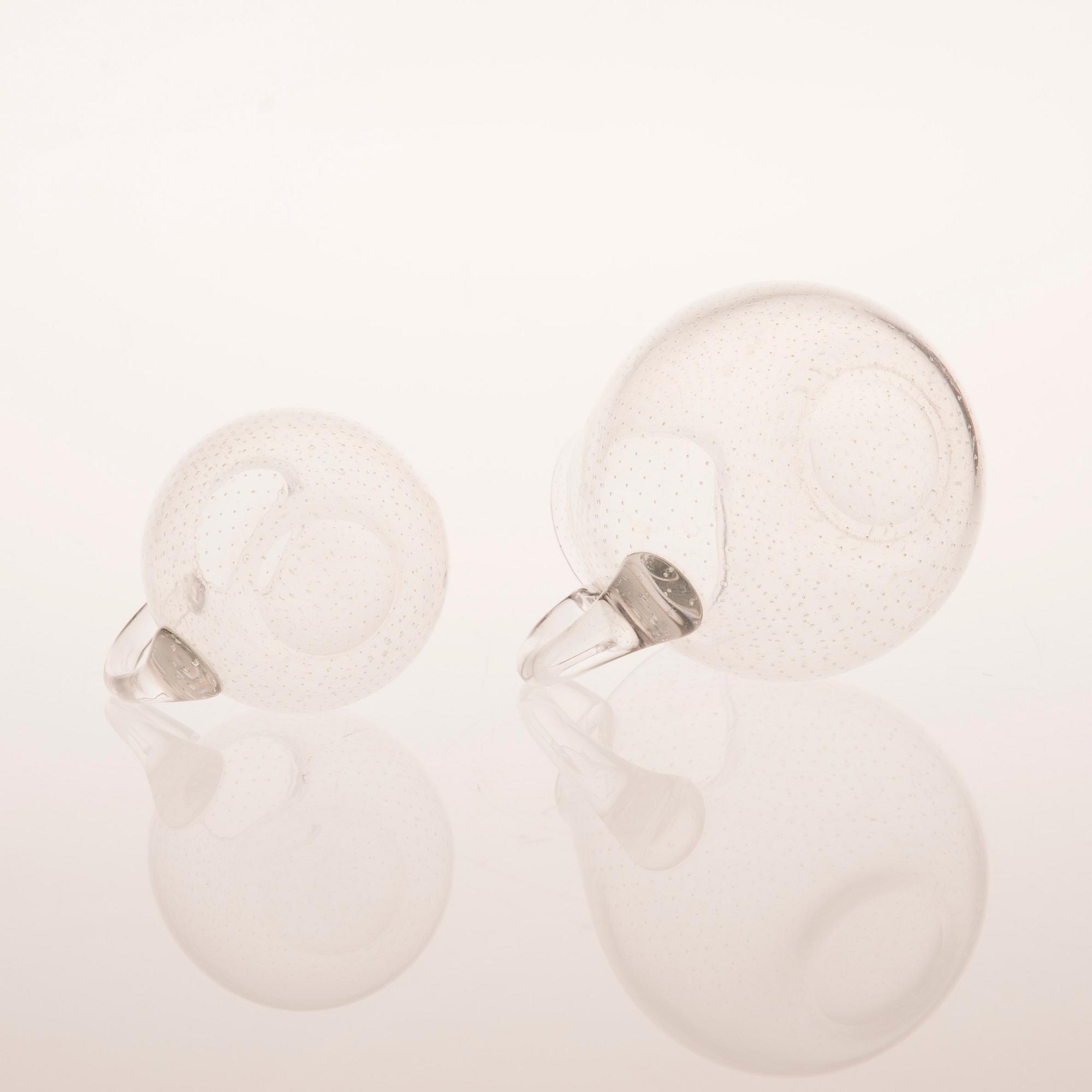 KANNOR, 2 st, glas, design Gunnel Nyman, 1900-talets mitt.