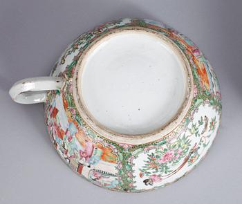 TEKANNA SAMT POTTA, porslin, Kina, Kanton 1800-tal.