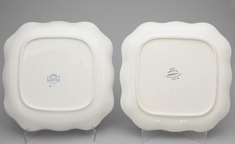 MATSERVIS, 57 delar, "Terre de fer Vermont feres", Paris, omkring 1900.