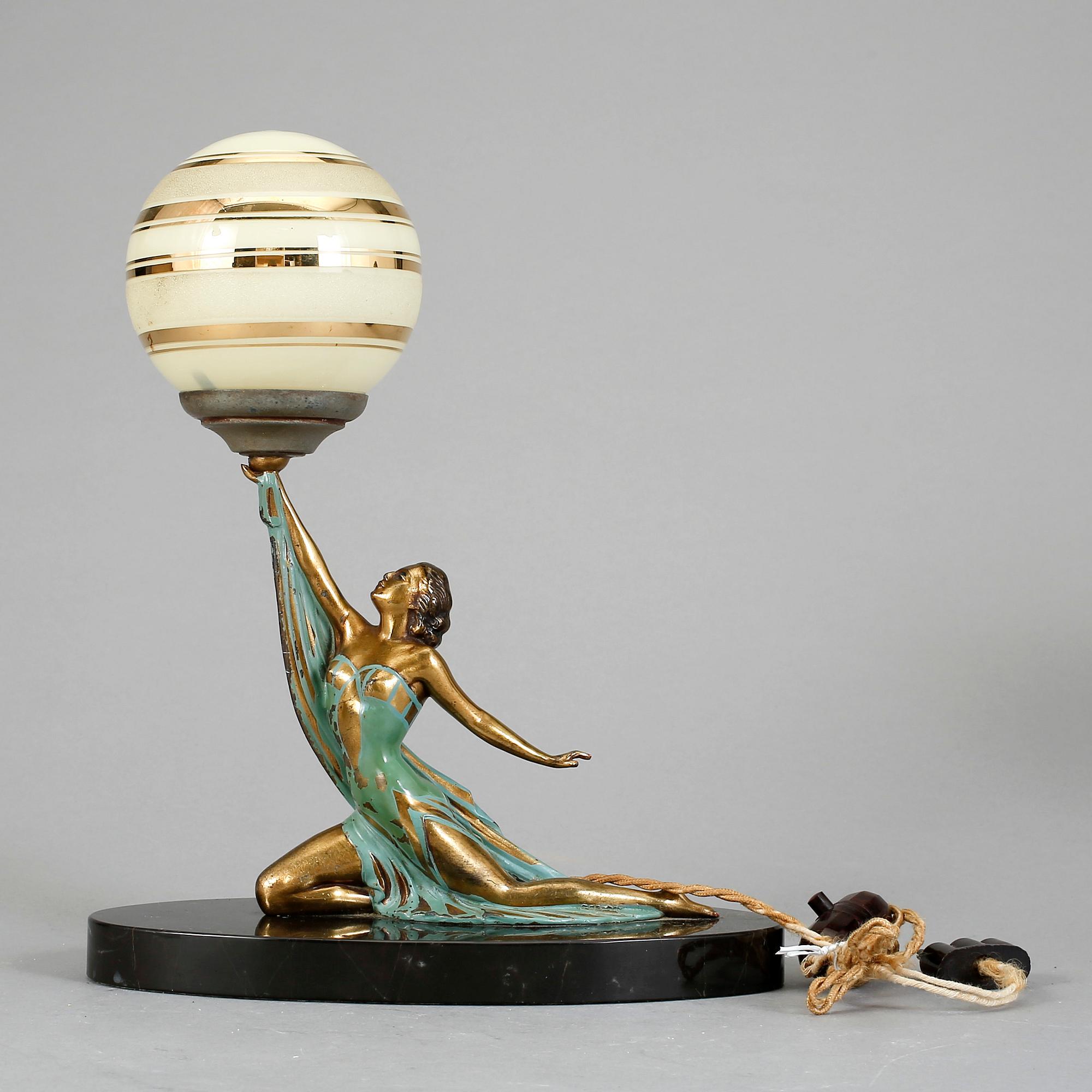 BORDSLAMPA, art deco, 1930/40-tal.