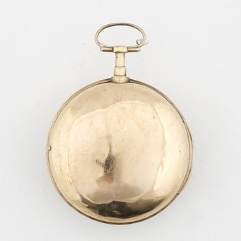 HERRFICKUR, förgyllt silver, Lars Sandblom, Uddevalla sannolikt 1790. Vikt ca 134 gram.